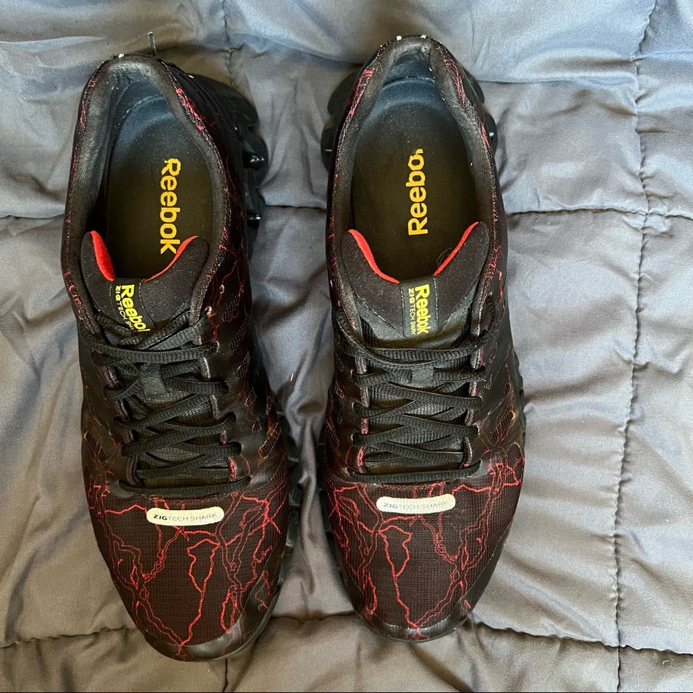 Rebook Zigtech Shark Red Lightning Running Shoes- Mens 10.5